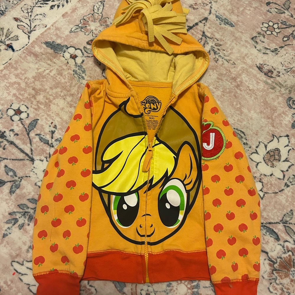 My Little Pony Orange and Yellow Zip-Up Sweatshirt